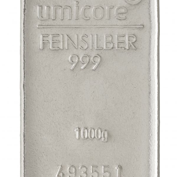 1 kg / 1000g Silberbarren UMICORE