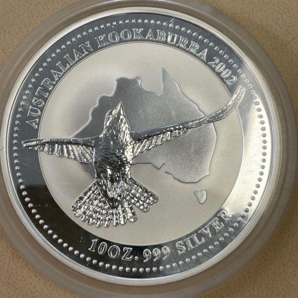 10 oz Silbermünze Australien Kookaburra Jahrgang 2002 nur 1 verfügbar