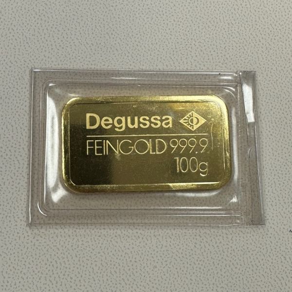100 g - Goldbarren DEGUSSA / verschiedene