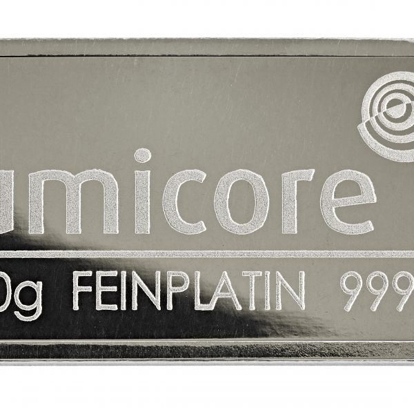 Platinbarren UMICORE / DEGUSSA 20 g  Feinplatin