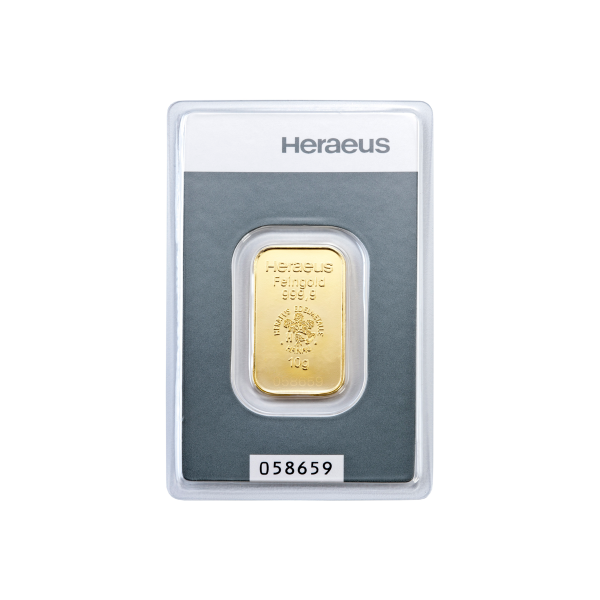 10 g - Goldbarren HERAEUS NEUWARE