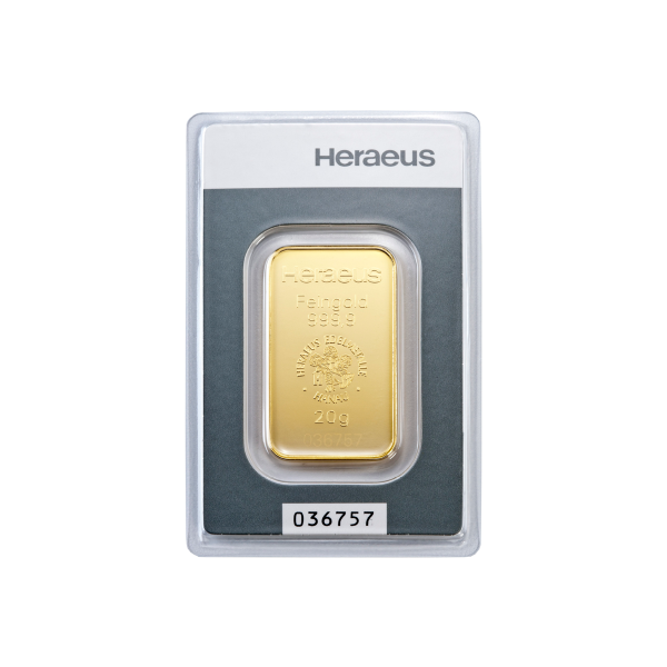 20 g - - - Goldbarren HERAEUS 