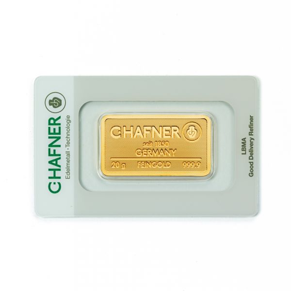 20 g - Goldbarren C.HAFNER NEUWARE 