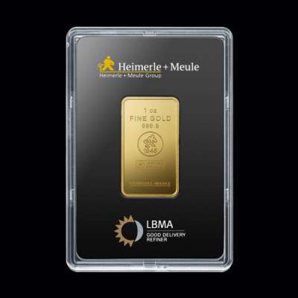 1 oz / 31,1g Goldbarren HEIMERLE + MEULE