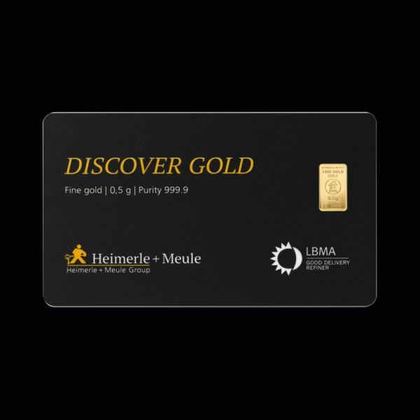 0,5 g- Goldbarren HEIMERLE + MEULE 
