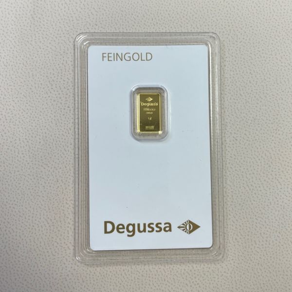 1 g - - - Goldbarren DEGUSSA geprägt im Blister