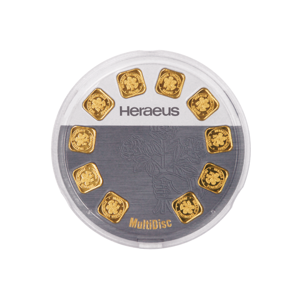 10 x 1 g Goldbarren HERAEUS Multidisc