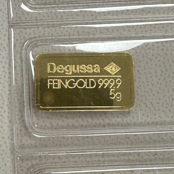 5 g - - - Goldbarren DEGUSSA geprägt 