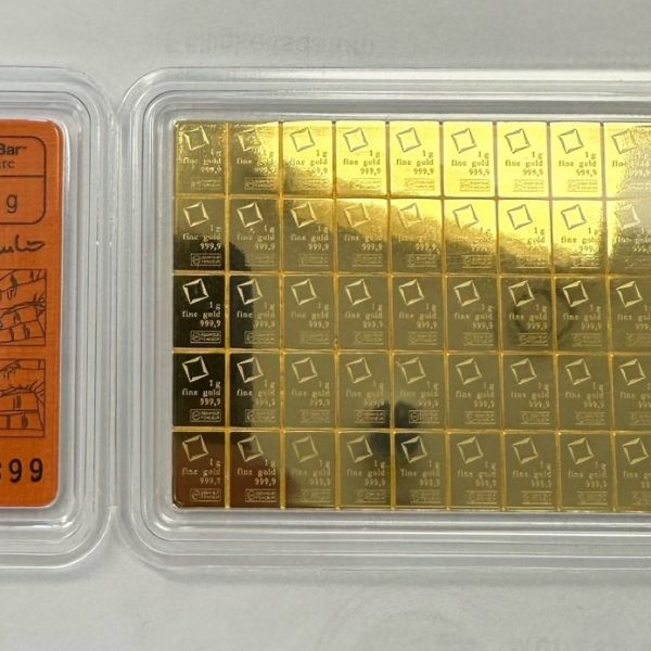 50 x 1g Tafelbarren CombiBar Valcambi