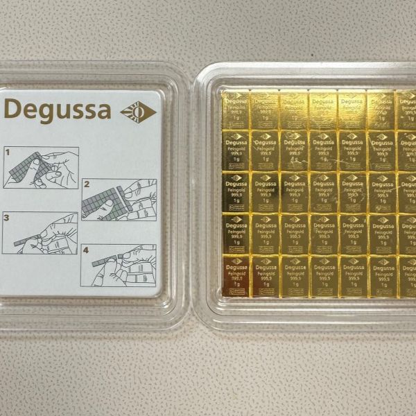 50 x 1g Tafelbarren CombiBar DEGUSSA 